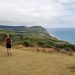 Walker on Golden Cap in summer
